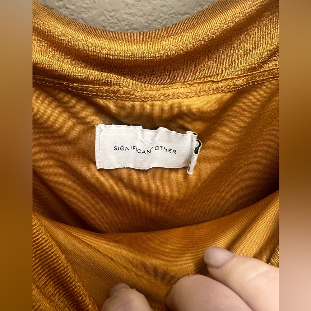 Significant Other Gold Cutout Dress - Picture 8 of 8